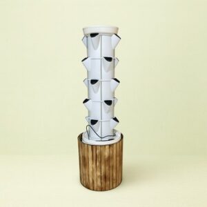 ستون ایروپونیک خانگی راحت گیگاس با پوشش چوبی مخزن